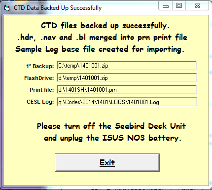 CTDBackup success post-it